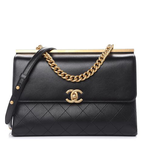 chanel medium coco luxe flap bag black|chanel flap.